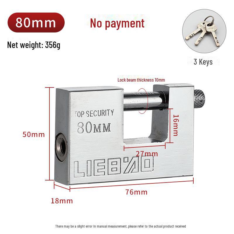 Противоугонная прямоугольная защита навесного замка с функциями защиты от взлома и сдвига для дверей и шкафов