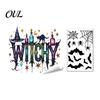 Decorative Glass Film Halloween Cartoon Ghost Window Cling, Removable Static Weatherproof Holiday Stickers Sticker, Waterproof Decal, Party