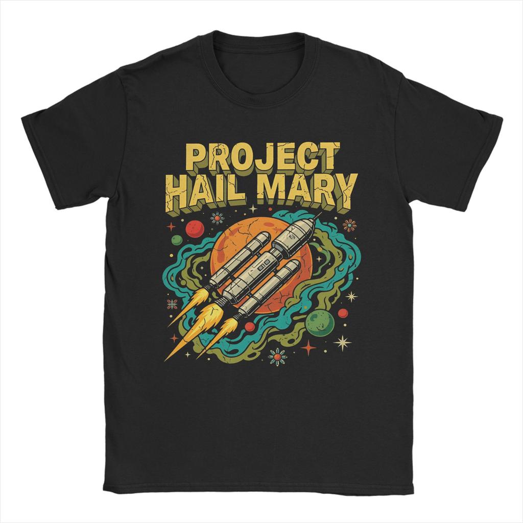 Project Hail Mary Space Ship Sci Fi Tshirts Unisex Unisexs O Neck 100 Cotton T Shirts Short Sleeve Tee Shirt Original Clothing