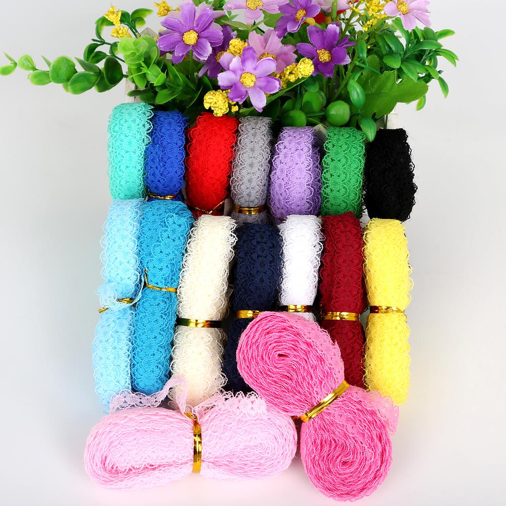 Lace Ribbon 15mm Lace Trim Fabric Embroidered Net Lace Trimmings for Sewing Decoration