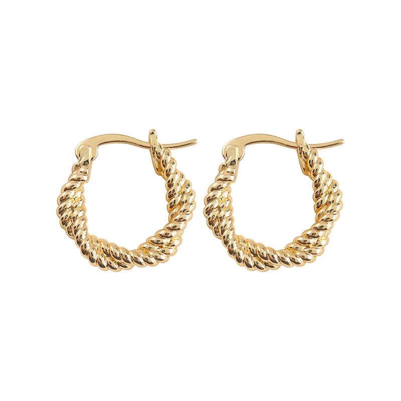 Минималистичные корейские серьги-пряжки Ins Twist Ear Buckle для женщин, нишевый дизайн, плетеные серьги-узлы