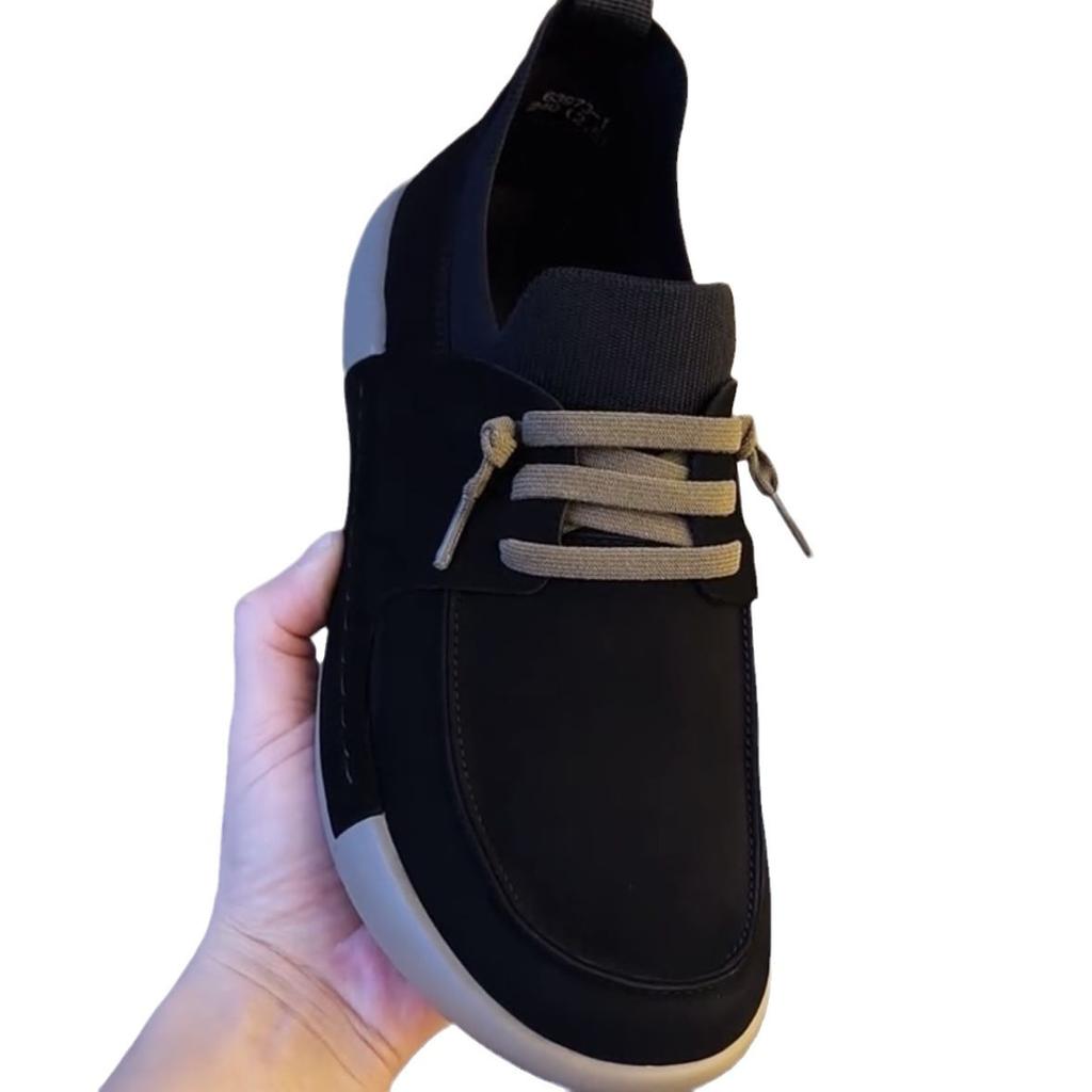 Мужские туфли из мягкой кожи, легкие, универсальные, дышащие, маленькие, кожаные, нескользящие, дезодорирующие, повседневные, на плоской подошве