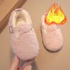 Детская хлопковая обувь Zapatos Niña Velvet 2024 года, зимняя новая домашняя обувь для мальчиков, теплая повседневная обувь для девочек, нескользящая детская обувь, обувь для младенцев