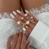 Jewelry Fashion Irregular Shaped Baroque Pearl Ring Set Geometric Hip Hop Women's Ring