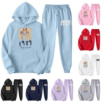 Женский спортивный спортивный костюм с капюшоном, комплект из двух предметов для бега, пуловер с длинными рукавами, толстовка + спортивные штаны, унисекс