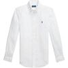 Polo Solid Logo Polo Button Long Sleeve Shirt Men Shirts White 710966294003