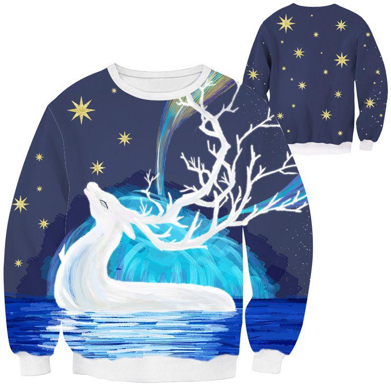 Рождественский уродливый свитер, смешной пуловер с круглым вырезом, толстовка, унисекс, рождественский подарок