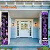 Happy 50th Birthday Door Banner Cheers Years Requires 1 Pair Polyester 30.48x179.83cm Indoor Outdoor Decor