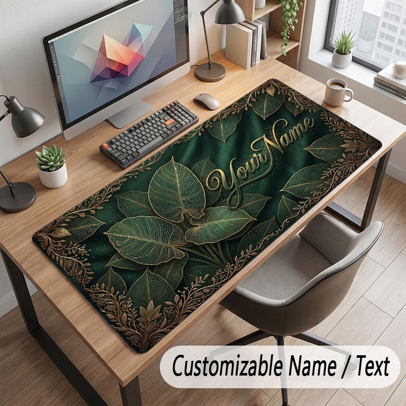 Mountain Landscape Theme Customized Mouse Pad Personalized Print Name Text Desk Mat For Home Office Table Decor