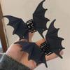 1/2/3pcs Halloween Alloy Animal Bat Hair Claw Clips Black Gothic Punk Style For Women Christmas Parties Hair Clip Party Headwear