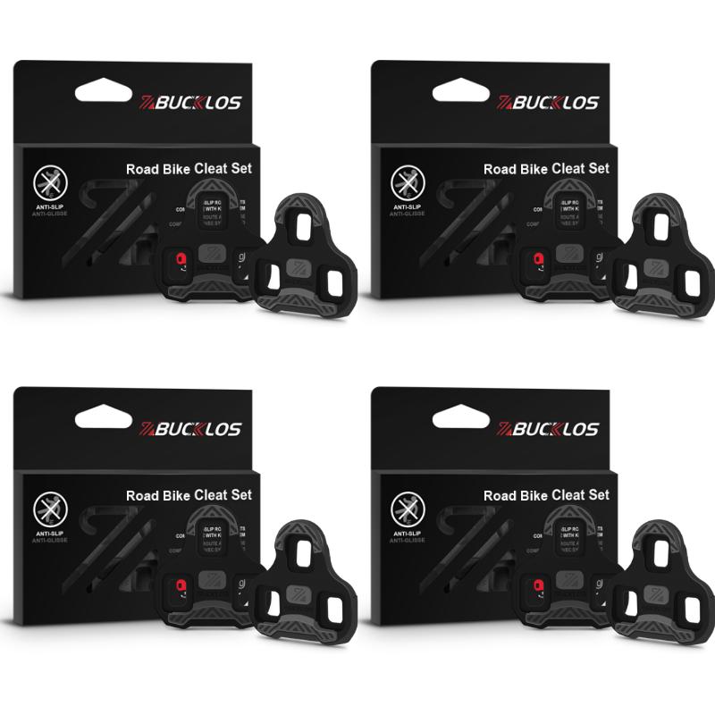BUCKLOS Bicycle Self-Locking Pedal Cleats for LOOK KEO Professional Road Bike Pedals Shoes Cleat 0/4.5/9 Degree Float Cleats