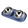 Stainless Steel Mess Proof Elevated Pet Bowl Detachable Stable Dog Cat Food Water Bowls Multifunctional Protect Cervical Spine