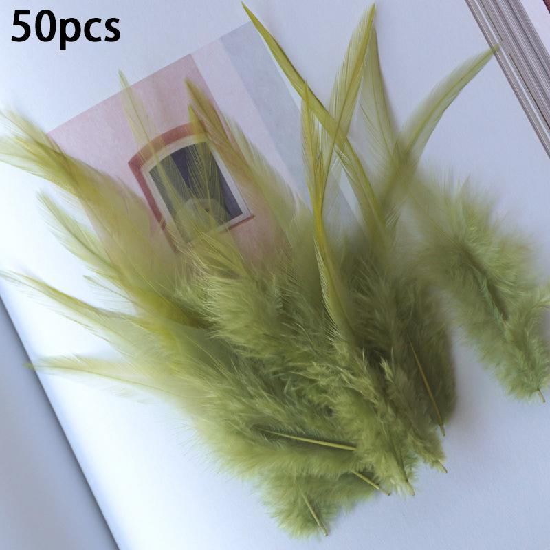 50 шт. натуральное перо макарон цветное куриное перо красочное индюшиное перо красочное перо