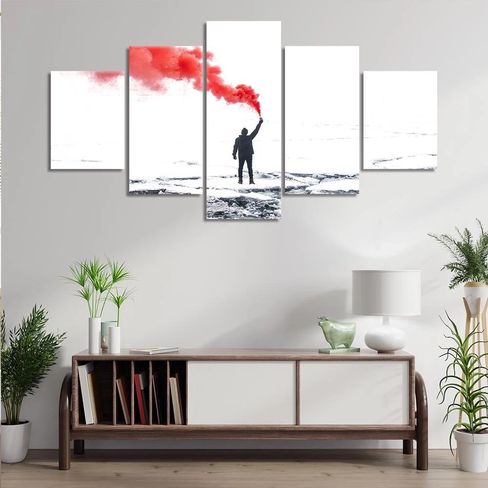 Canvas Painting 5 Pieces Astronaut Mask Man Posters Modular Prints No Frame Wall Art for Living Room Home Decor Modern Picture