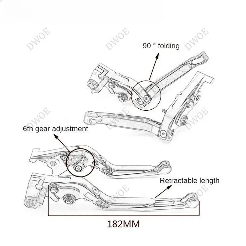 Motorcycle CNC Aluminum Adjustable Folding Brake Clutch Levers Extendable Handlebar Hand Grips for Yamaha FJ1200 XJR1200