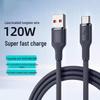 Плетеный кабель USB-C для быстрой зарядки 120 Вт для Huawei Honor 6A