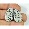 23.15Cts. Natural Dalmation Jasper (15mm X 25mm Each) Cabochon Match Pair SK-2520