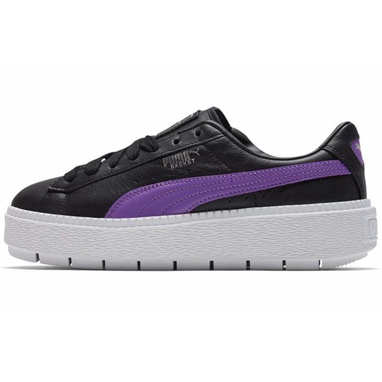 Puma Кроссовки Platform Trace на толстой подошве, спортивные, низкие, женские, черно-фиолетовые 366109-05
