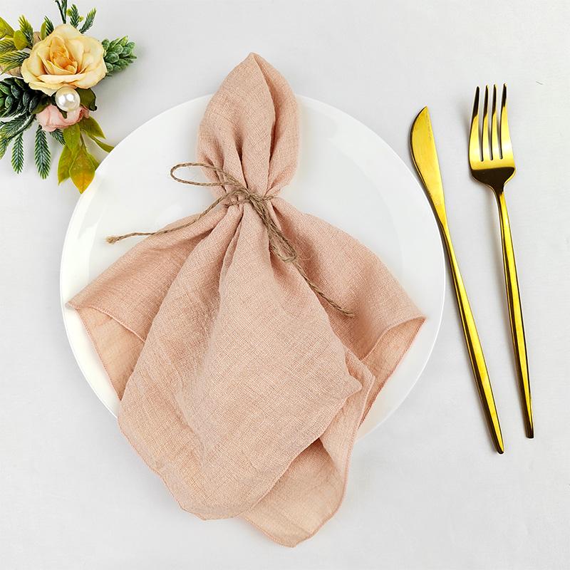 Set of 50 Cotton Cloth Napkins Gauze Fabric 30x30 Cm Factory Outlet Wedding Decor Everyday Use Dinner Tea Towel Table Village