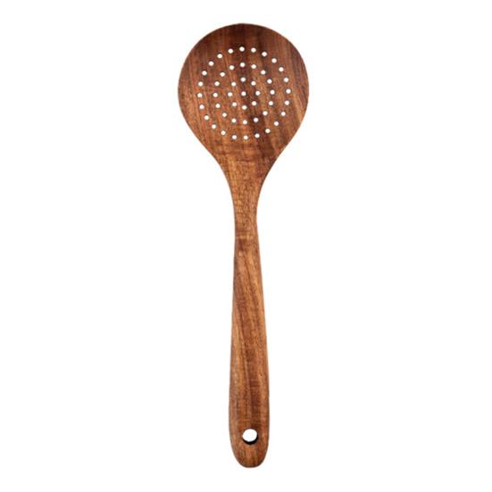 Деревянная кухонная утварь Бытовая лопатка Ложка для супа Ложка для смешивания Антипригарная кухонная утварь с защитой от царапин для повседневного использования