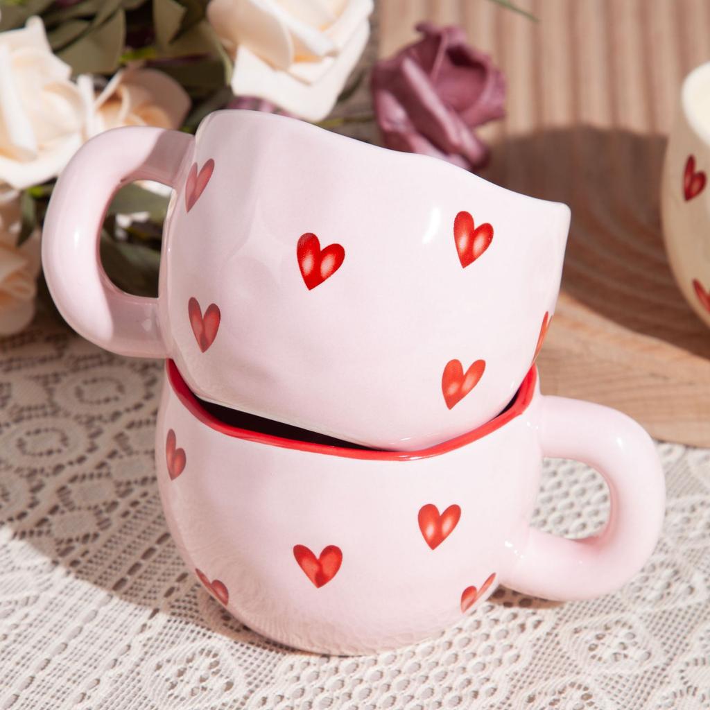 Творческая кружка Love Mug, высококачественная керамическая кружка для воды, домашняя кружка для пары, милая офисная изящная кофейная кружка