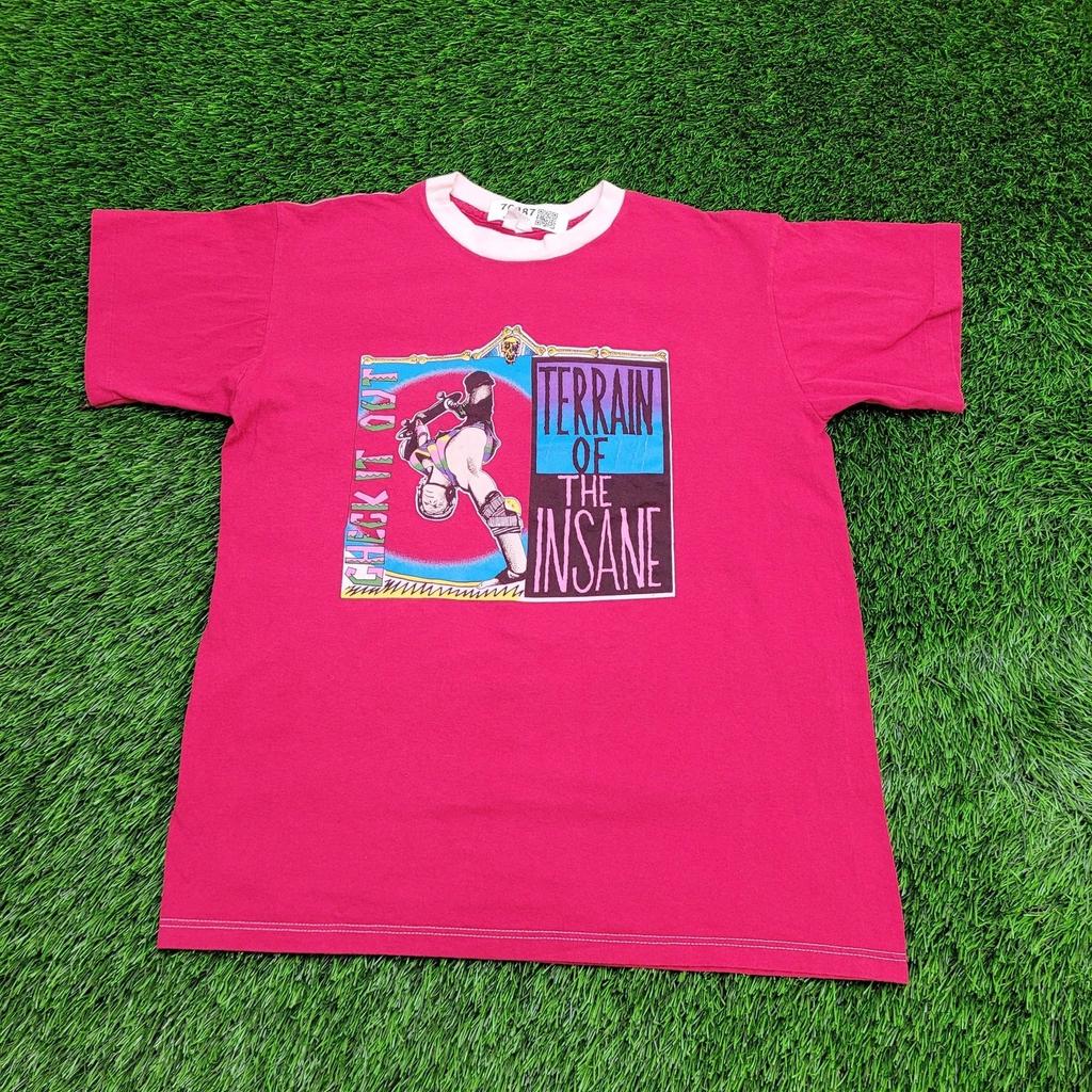 Винтажная скейт-рубашка 80-х L/XL 20x25 Terrain-of-The-Insane