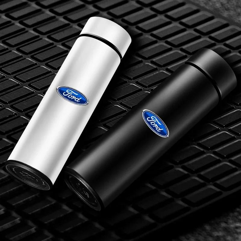 Focus Hot For Ford Intelligent Car Thermos Cup Tea Coffee Vacuum Flask Temperature Display Water Bottle For Ford Focus 3 2015-20