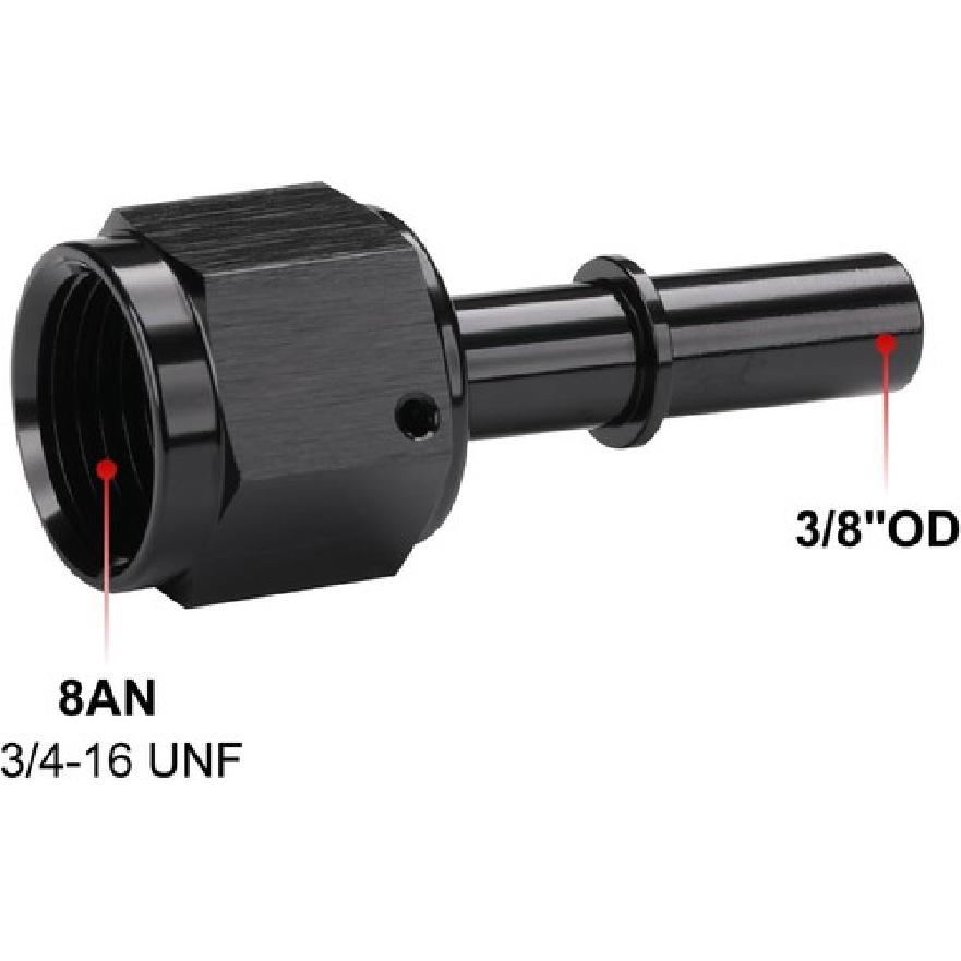 8AN Female Swivel к 3/8" SAE Быстросъемное Соединение Мужской Push - 8AN на 3/8