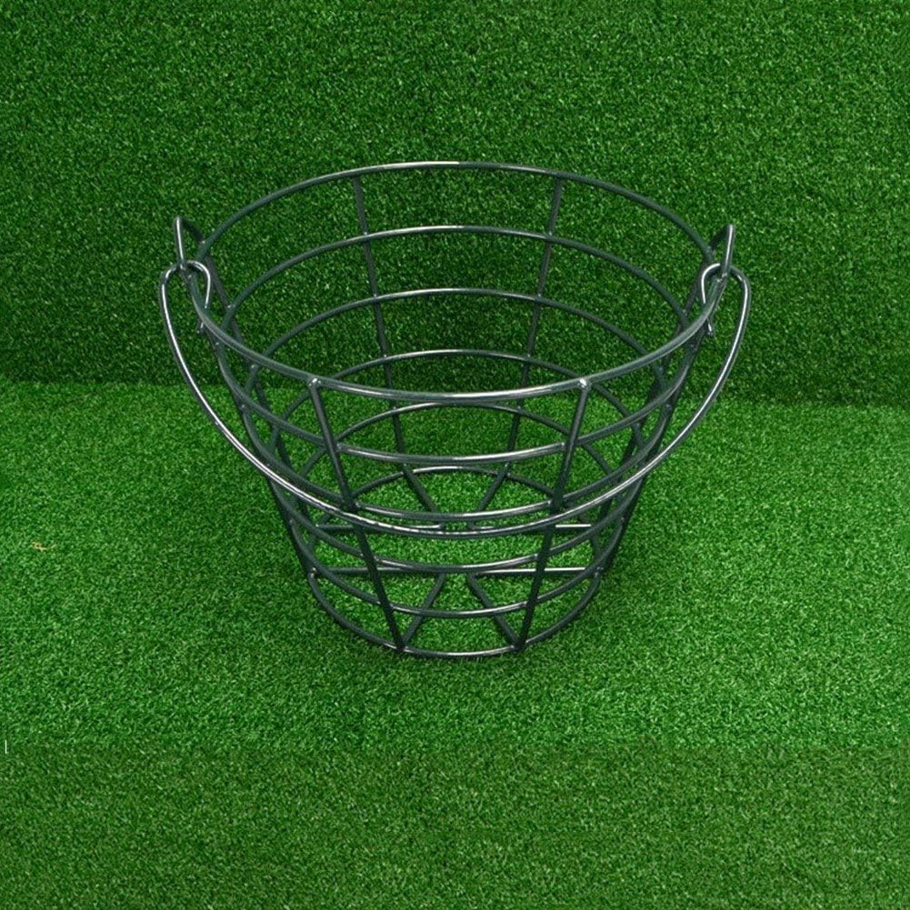 Crestgolf Golf Ball Golf Practice Ball Storage Golf Ball Portable Golf Practice Basket with Steel Wire Fitted Black Golf Basket Basket, 50-Ball