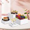 4 Pieces Buffet Riser Food Serving Stand Multiuse Acrylic Cube Display Nesting for Candy