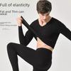 Men's Seamless Ultra-Thin Autumn/Winter Thermal Underwear Set, Round Neck, Large Size