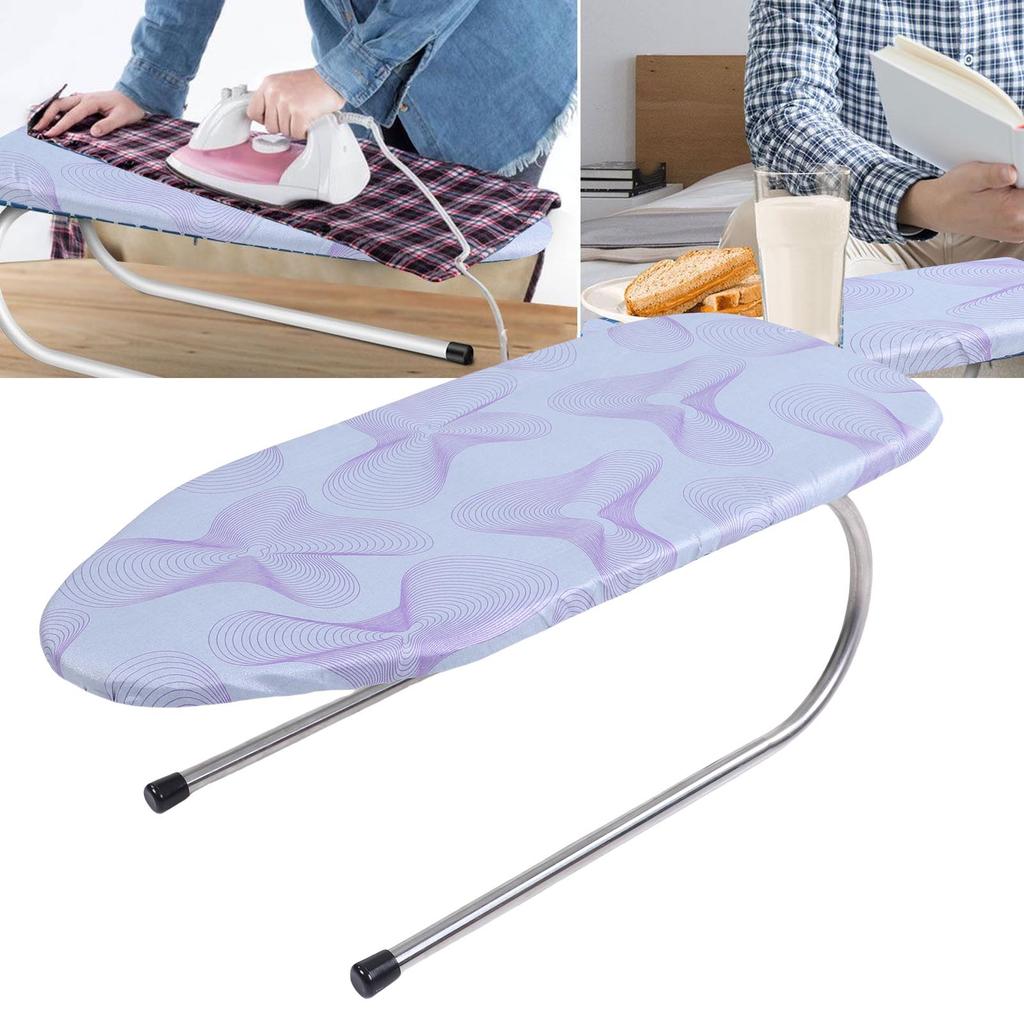 Складная маленькая гладильная доска с хлопковым чехлом, жаростойкая портативная настольная гладильная доска из нержавеющей стали для общежития, дома на колесах