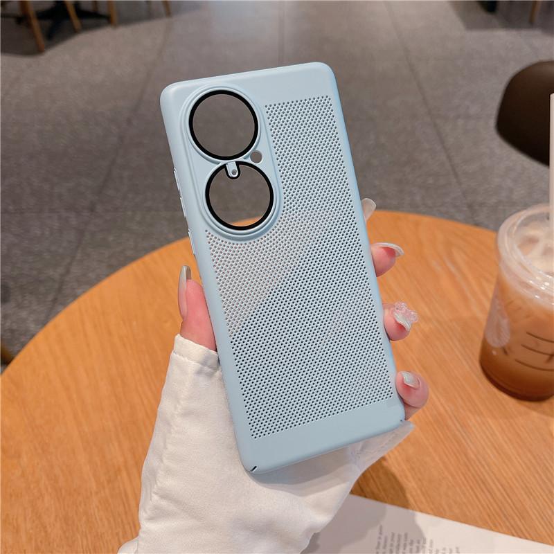 Полный чехол для рассеивания тепла с пленкой для объектива для Huawei P60 P50 P50E P40 Art Pro, дышащая охлаждающая сетка, жесткий корпус из ПК