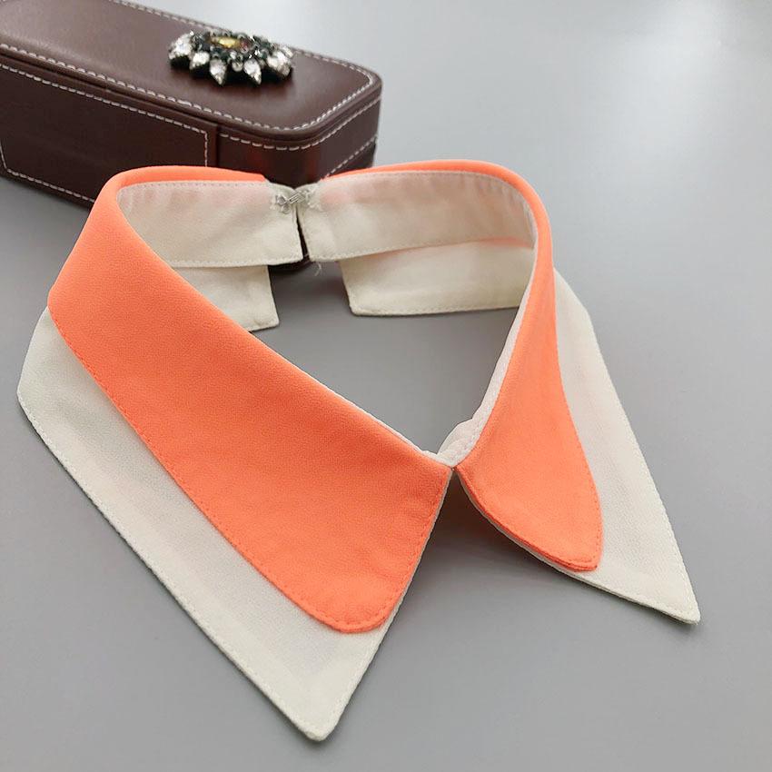 Белая черная рубашка с искусственным воротником для женщин, кружевной ажурный съемный воротник, ромбовидный лацкан, рубашка, блузка, топ, ожерелье, аксессуары для одежды