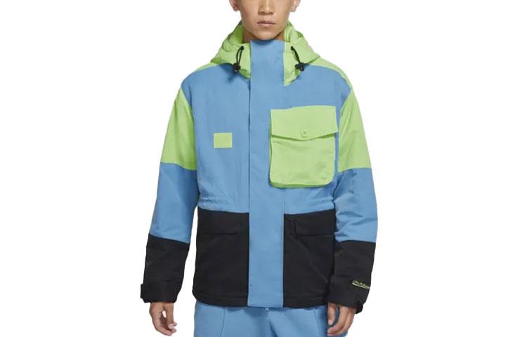 Nike Пуховики Мужские Синие С капюшоном Умеренные Другие DA6714-345