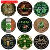 1pc 2d Flat Retro Decorated Street Saint Patrick's Day Irish Bar Circular Wooden Sign - 20cm, Lucky Grass Sign, Suitable for Family Bistro Business