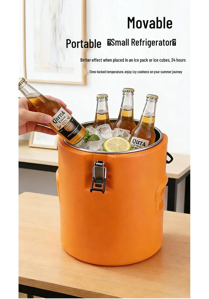 304 Insulated Large-Capacity Food Grade Bucket for Milk Tea, Ice, and Soy Milk
