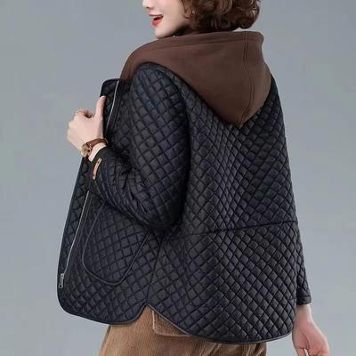 Осенне-зимняя женская легкая хлопковая куртка повседневная модная глянцевая легкая куртка