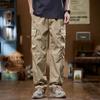 Мужские брюки-карго, свободные, с эластичной резинкой на талии, однотонные, в винтажном стиле High Street, с прямыми карманами