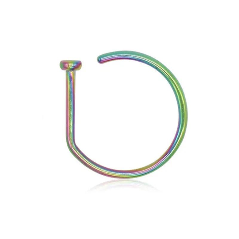 D Shape Fake Piering Nose Ring Earrings Nose cuff Punk Non-Piercing Nose Clip Rock Hiphop Perforation Septum Body Women Zircon