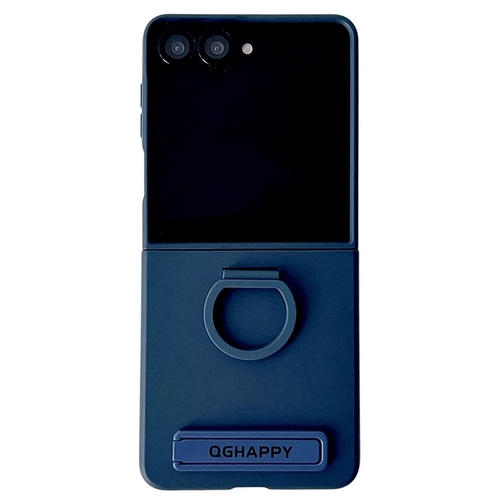 For Samsung Galaxy Z Flip7 5G Case Skin Touch Kickstand PC TPU Phone Cover with Ring Holder