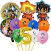 Набор для дня рождения Dragon Ball Скатерть Тарелки Салфетки Украшения для кексов Праздничная шляпа Праздник для малыша Подарки для вечеринки Dragon Ball