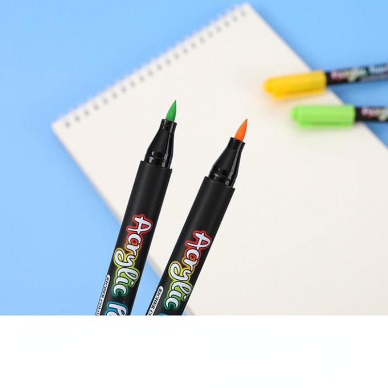 Мягкие кисти для акриловых маркеров с ультратонкими кончиками и маркеры-кисти для рисования камней, кусков дерева, керамики, рождественских украшений