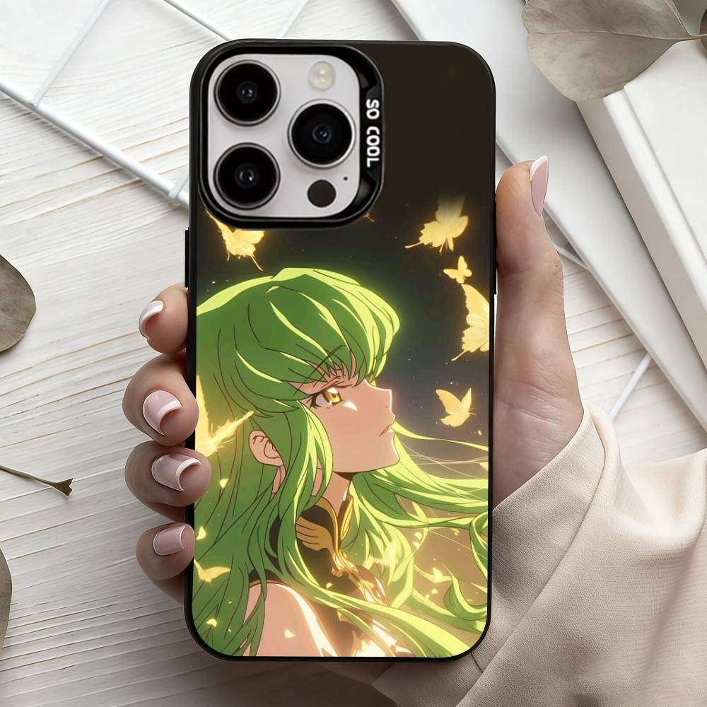 Японское аниме C-Code G-Geass Чехол для телефона Для iPhone17,16,15,14,13,12,11 Plus,Pro Max Черный Конфетный серебристый чехол для телефона