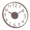 Стеклянное Дерево Укрытие Оригинальное Бесшумная Стена 30 x 30 x Легкое Дерево Гостиная Скандинавский Стиль «Орех» [Банана Кобо] Часы, Стекло, 4,5 см, (458г), Зерно,