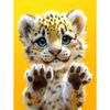5d DIY Diamond Painting Cross Stitch Cute Animal Little Tiger Diamond Embroidery Mosaic Full Round Drill Home Decor