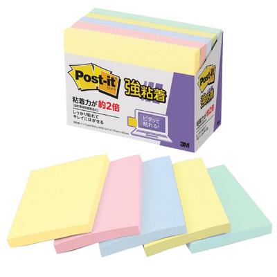 Пастель с сильным клеем 75 x 100 90 листов x 5 Post-it Notes, Заметки, Цвета, мм, Книги, 657-5SSAP