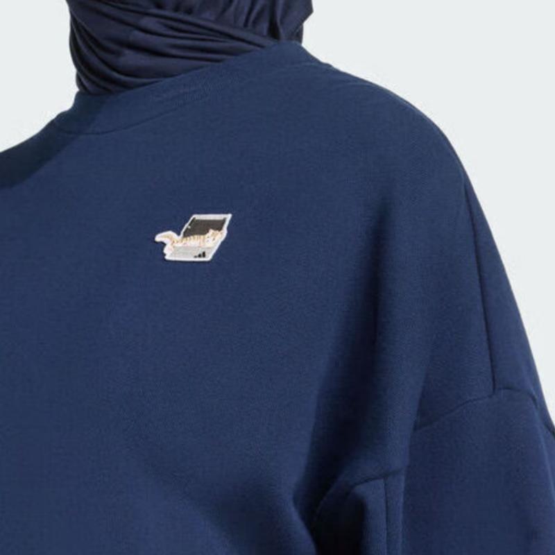 Adidas Free Shipping With AdiClub Cat Patch Graphic Sweatshirt