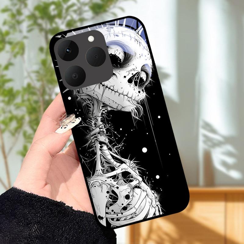 Для Realme 15T 5G Чехол Роскошный Модный Расписной Ударопрочный Закаленное Стекло Чехол для Телефона Для Realme15T 15 T Корпус Оболочка RMX5111 Capa