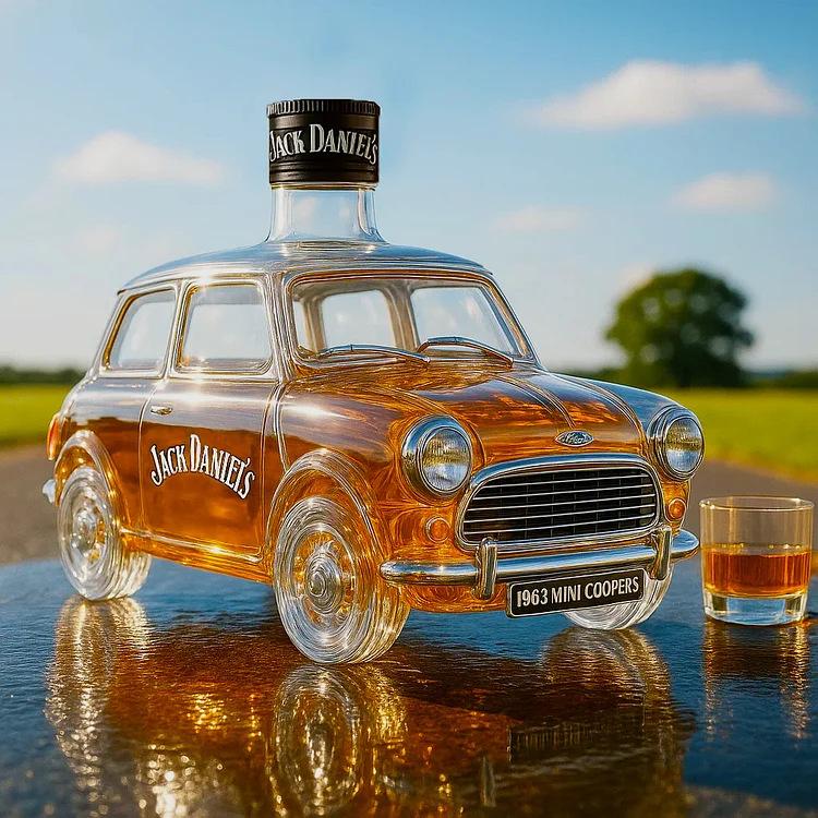 Funny French Bulldog Whiskey Bottle, Humor Novelty Decanter, Creative Gift, 250ml Clear Glass